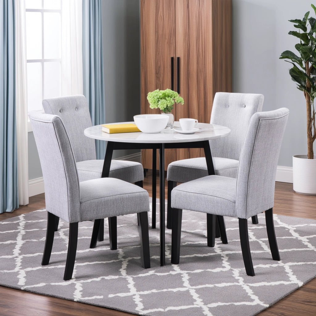 Multifunctionele tafel met marmerlook, kleur zwart en wit