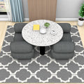 Multifunctionele tafel met marmerlook, kleur zwart en wit
