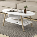Salontafel met twee niveaus, kleur grijs en wit